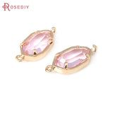 10PCS 18K Brass Polygon Connect Charms Pendants Jewelry Making Accessories
