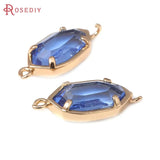 10PCS 18K Brass Polygon Connect Charms Pendants Jewelry Making Accessories