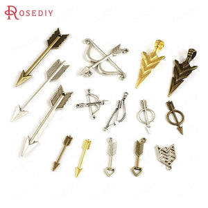 Antique Silver Bow Arrow Charms Pendants Diy Jewelry Findings