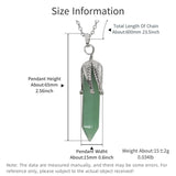 Rose Quartz Gemstone Hexagonal Column Pendant Necklace