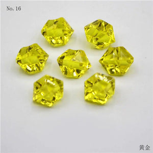 100PCS Acrylic Gems Clear Ice Rocks Plastic Diamonds Rocks