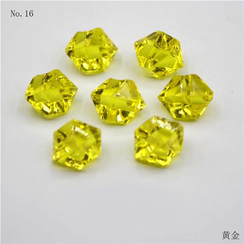 100PCS Acrylic Gems Clear Ice Rocks Plastic Diamonds Rocks