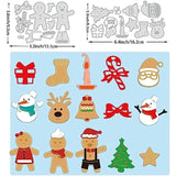 2Pcs Christmas Cutting Dies Stencils Snowman Santa Claus Elk Gingerbread Man