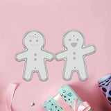 2Pcs Christmas Cutting Dies Stencils Snowman Santa Claus Elk Gingerbread Man