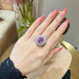 925 Silver Jewelry Set Amethyst Zircon Wedding