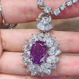 925 Silver Jewelry Set Amethyst Zircon Wedding