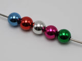 50 Mixed Metallic Acrylic Round Beads 12mm Christmas Beads