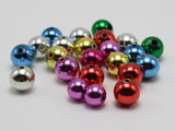 50 Mixed Metallic Acrylic Round Beads 12mm Christmas Beads