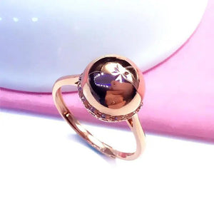 Purple Round Bead Jewelry Set Light Plating 14k Rose Earrings Necklace
