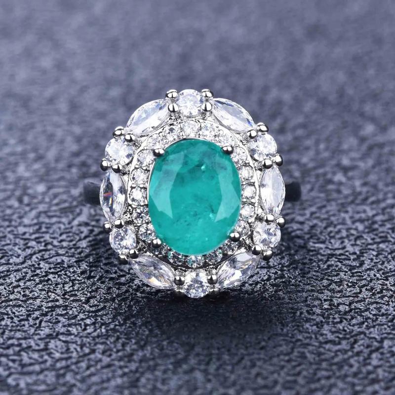 Silver Brazilian Paraiba Tourmaline Jewelry Set for Wedding
