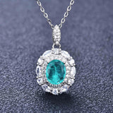 Silver Brazilian Paraiba Tourmaline Jewelry Set for Wedding