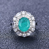 Silver Brazilian Paraiba Tourmaline Jewelry Set for Wedding