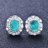 Silver Brazilian Paraiba Tourmaline Jewelry Set for Wedding