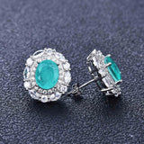 Silver Brazilian Paraiba Tourmaline Jewelry Set for Wedding