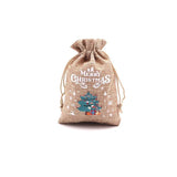 4Pcs Xmas Jute Bags Drawstring Pouch Bracelet Jewelry Storage Gift Bag
