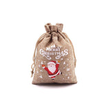 4Pcs Xmas Jute Bags Drawstring Pouch Bracelet Jewelry Storage Gift Bag