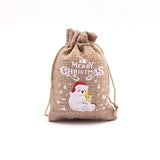 4Pcs Xmas Jute Bags Drawstring Pouch Bracelet Jewelry Storage Gift Bag