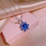 Topaz Gemstone Jewelry Set for Women - Silver Plate Necklace Earring Ring