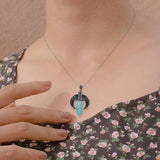 Crystal Quartz Amethyst Ox Horn Column Pendants Charms Healing Necklaces