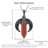 Crystal Quartz Amethyst Ox Horn Column Pendants Charms Healing Necklaces