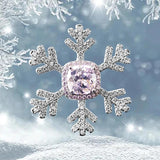 Sterling Silver Snowflake Pendant Necklace Pink Gemstone Earrings
