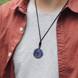 Chakra Stones Pendant Necklaces Set - Natural Agate Crystal Quartz Lapis Lazuli