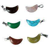 Multicolor Moon Gemstone Stone Pendants