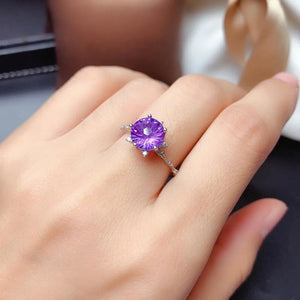 Amethyst Gemstone Wedding Jewelry Set 925 Silver