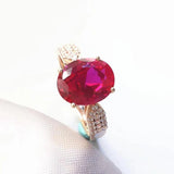 14K Rose Gold Purple Red Gemstone Earrings for Women
