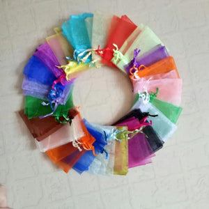 10pcs Organza Gift Bags Drawstring Wedding Birthday Christmas Party Jewelry Bags
