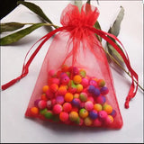 10pcs Organza Gift Bags Drawstring Wedding Birthday Christmas Party Jewelry Bags