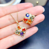 Yuzuk Candy Tourmaline Gemstone Jewelry Set