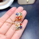 Yuzuk Candy Tourmaline Gemstone Jewelry Set
