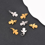 5Pcs Angel Charms Stainless Steel DIY Necklace KeyChain Xmas