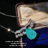 Geometric Paraiba Tourmaline 925 Silver Bridal Jewelry Sets