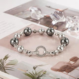 Vintage Mixed Pearl Bracelet Advanced Geometry Jewelry