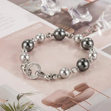 Vintage Mixed Pearl Bracelet Advanced Geometry Jewelry