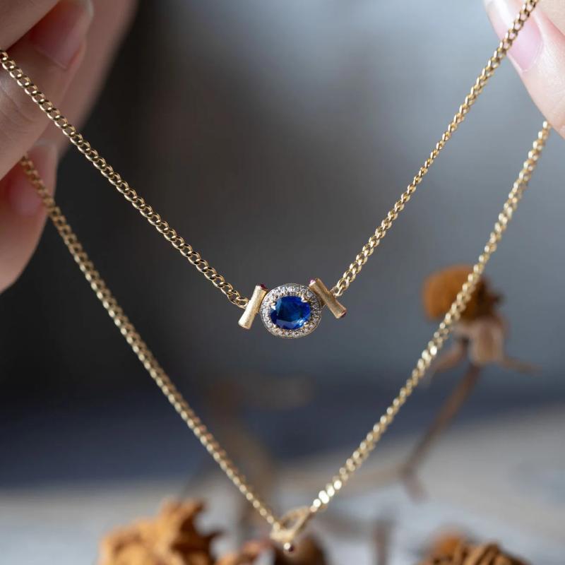 Fashionable Gem Inlaid Cuban Chain Jewelry Set for Women
