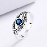 925 Silver Punk Gemstone Heart-Shaped Jewelry Sets for Women