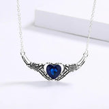 925 Silver Punk Gemstone Heart-Shaped Jewelry Sets for Women