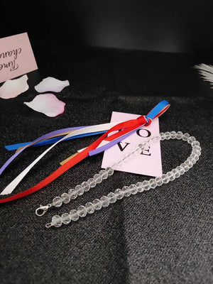 Crystal Bead Chain Car Decoration Hanging Christmas Tree Snowflake Chandelier