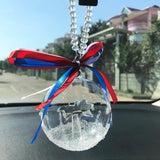 Crystal Bead Chain Car Decoration Hanging Christmas Tree Snowflake Chandelier