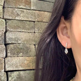 Clear Quartz 925 Silver Stud Earrings Jewelry Gift