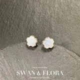 Agate 925 Sterling Silver Stud Earrings for Women Jewelry Gift