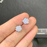 Agate 925 Sterling Silver Stud Earrings for Women Jewelry Gift