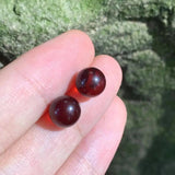 Natural Amber 925 Sterling Silver Stud Earrings for Women Jewelry