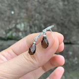 Smoky Quartz 925 Sterling Silver Stud Earrings Allergy-Free Gemstone Jewelry