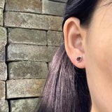 Natural Garnet 925 Sterling Silver Stud Earrings for Women