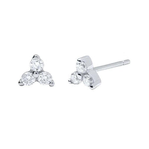 925 Silver Zirconia Hoop Earrings Crystal Pendant Wedding Jewelry