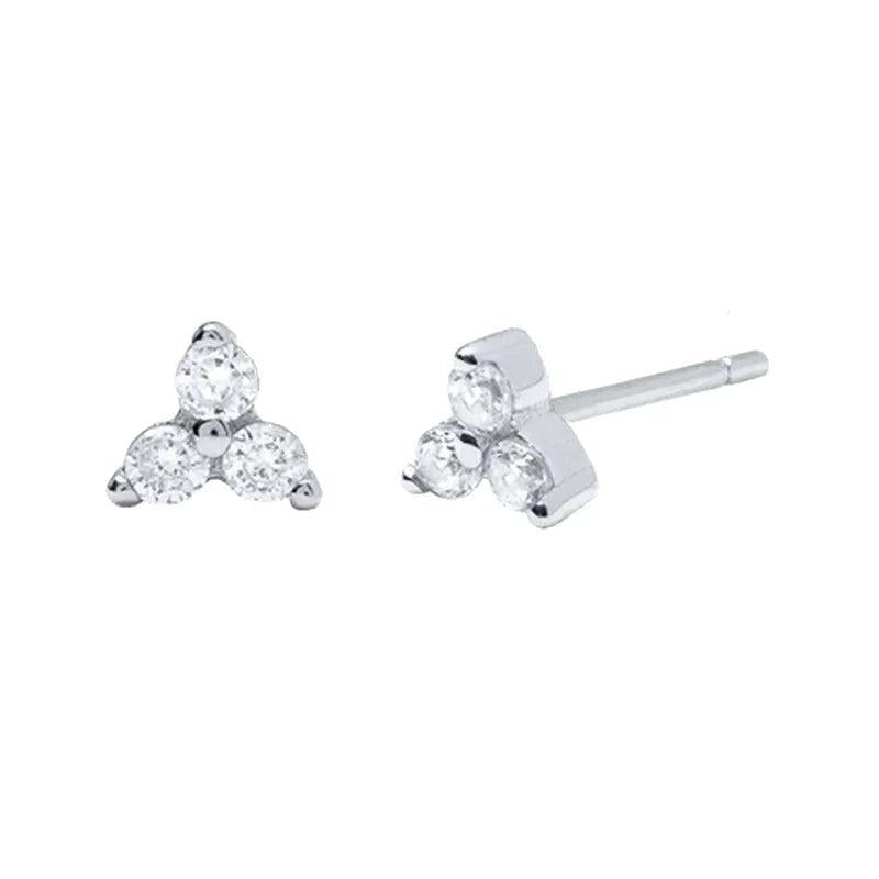 925 Silver Zirconia Hoop Earrings Crystal Pendant Wedding Jewelry